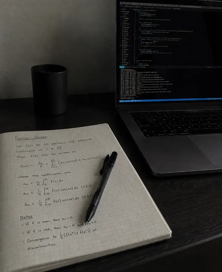 Minimal computer science and mathematics illustration