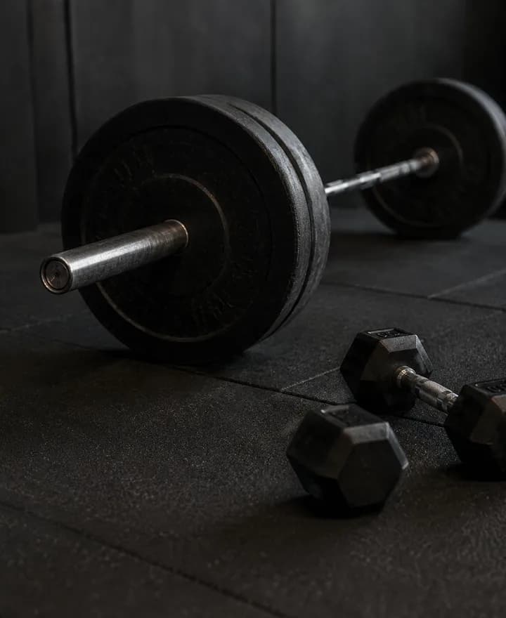Minimal gym training illustration